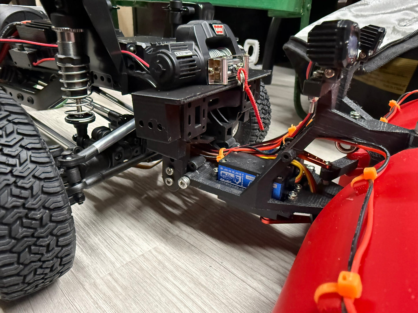 Winch Mount RC4WD TF2, Axial SCX10 II or III, Traxxas TRX4, CEN F450 Sicario